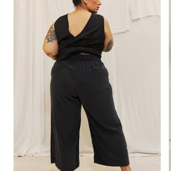 Elizabeth Suzann Black Silk Florence pants M-S - Picture 1 of 6